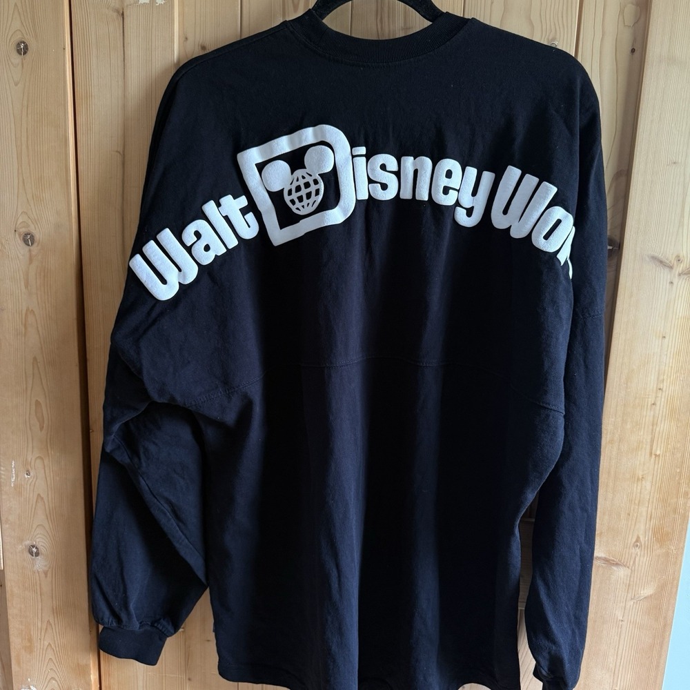 Walt Disney World Spirit Jersey Size Large Black Spell Out